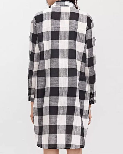 Ingrid | Camisa de cuadros fluida