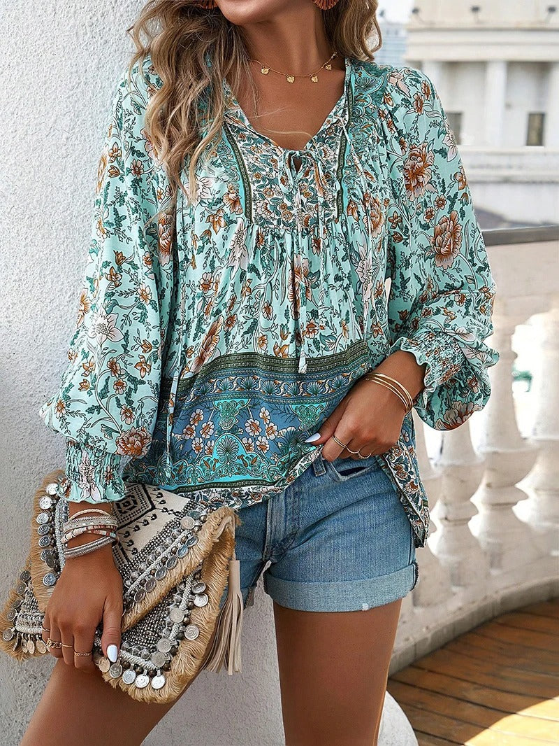Stéphanie | Blusa Floral Boho