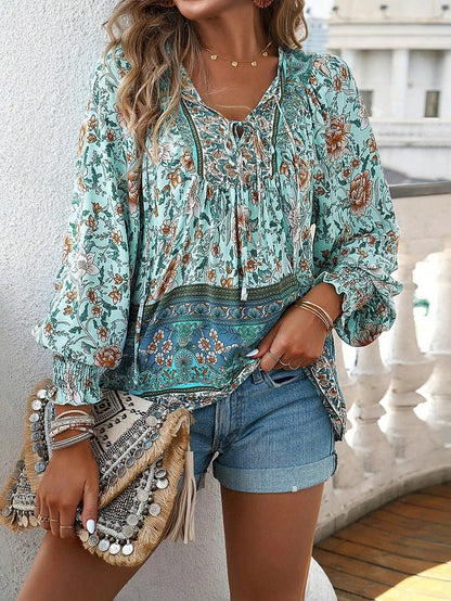 Stéphanie | Blusa Floral Boho