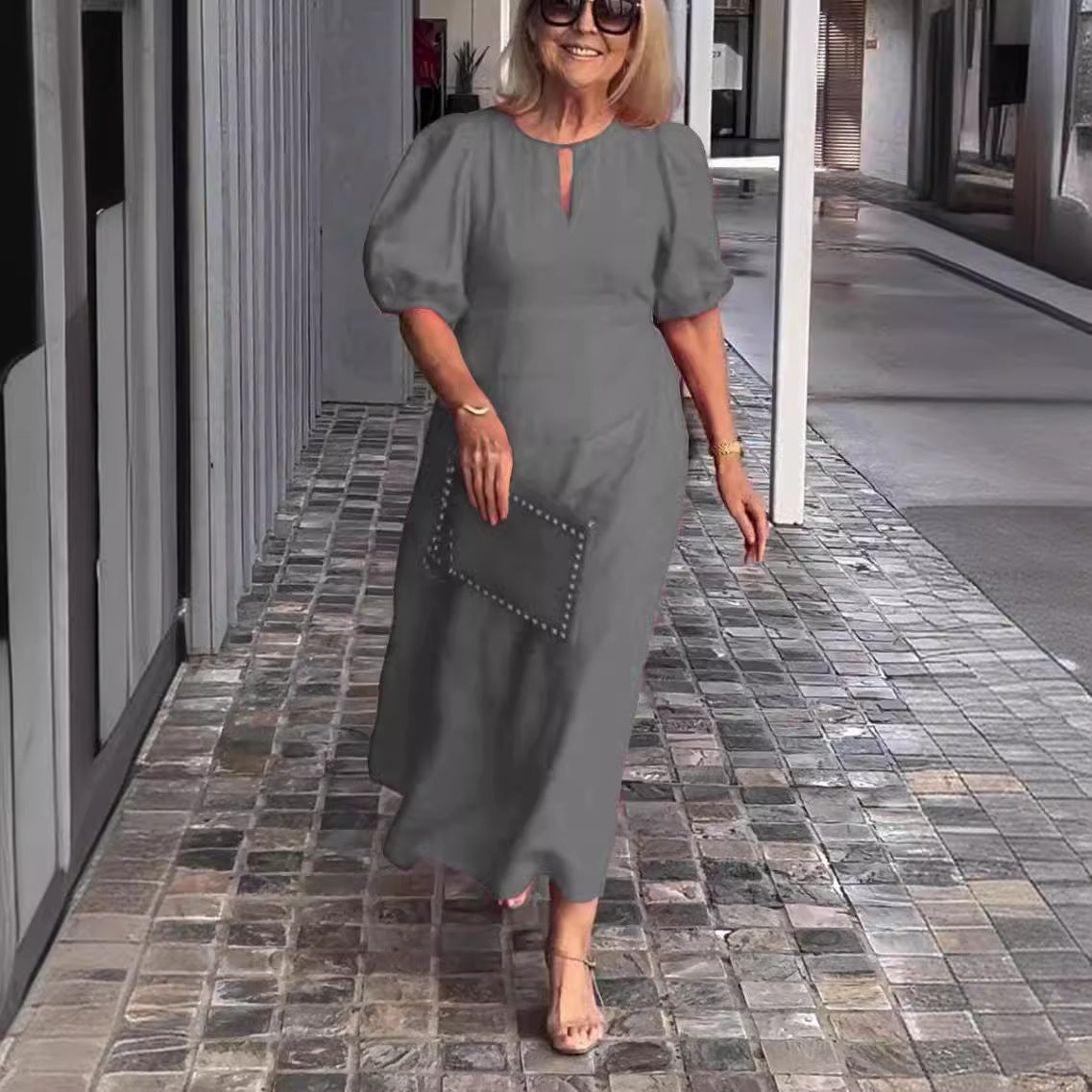 Frankie - Vestido suelto con mangas abullonadas chic
