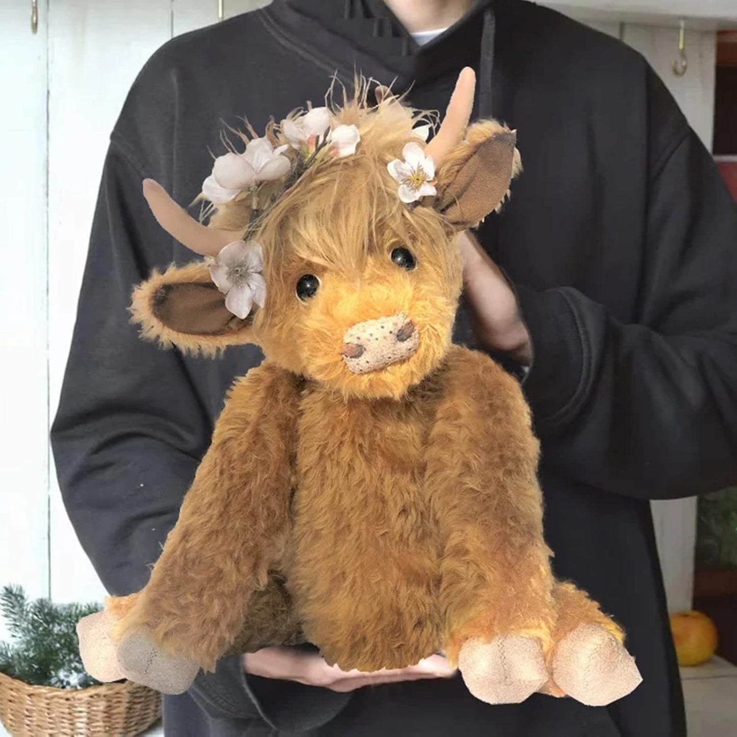 Cojín de abrazo de peluche Juguete de vaca de las tierras altas