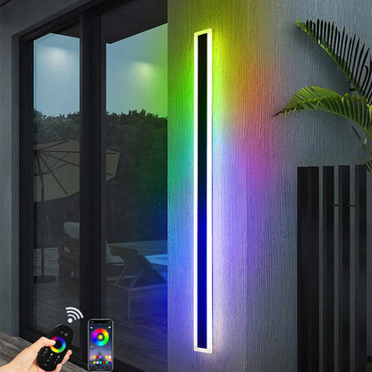 Luz de pared LED exterior moderna regulable en tira