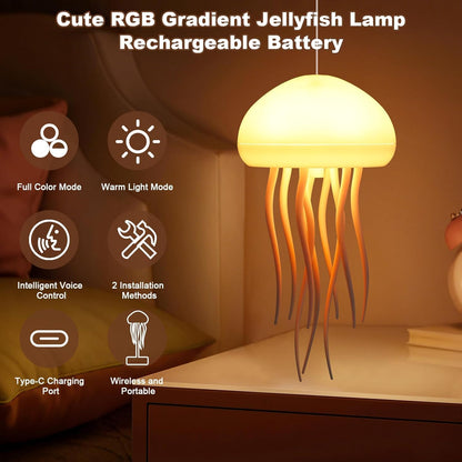 Lámpara LED de ambiente | Luz de medusa realista para dormitorio