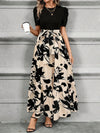 Briony - Vestido floral de cintura alta con dobladillo con volantes