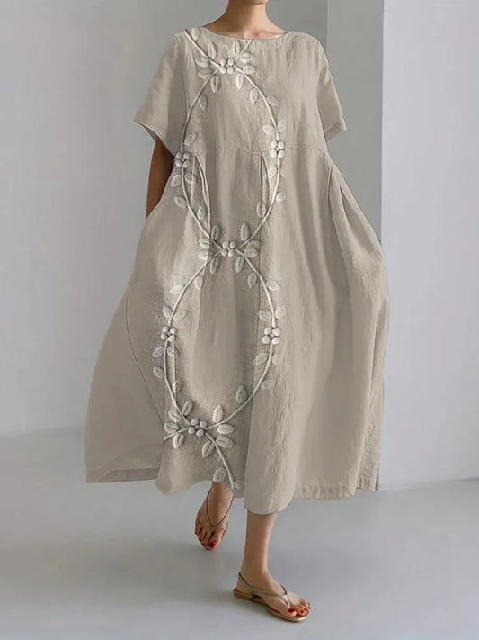 Adelina | Vestido largo elegante con bordado de vid