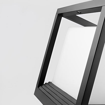 Linterna LED solar para exteriores de aluminio negro