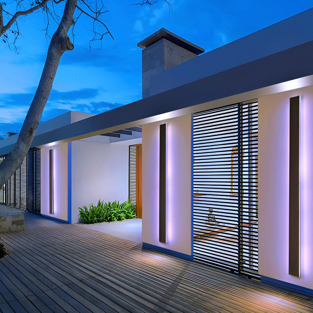 Lámpara de Pared Exterior Moderna Negra Aplique LED