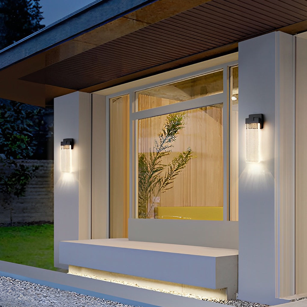 Lámpara de Pared Exterior Moderna con Cristal Impermeable Applique