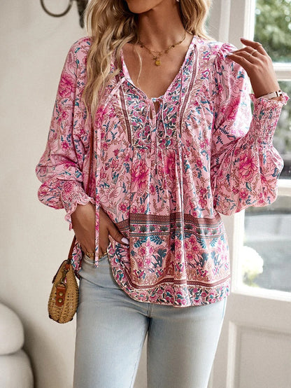 Stéphanie | Blusa Floral Boho