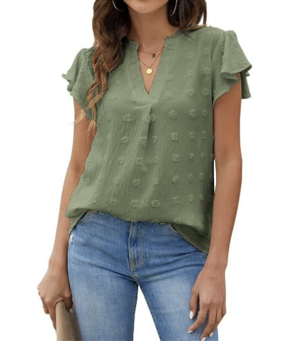 Hannah | Blusa con Patchwork y Volantes
