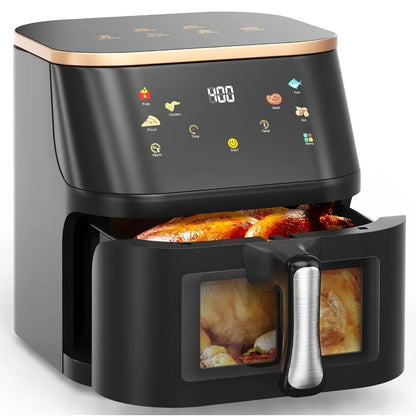 Horno freidora de aire digital grande de acero inoxidable