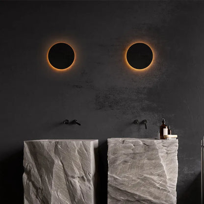 Lámpara de pared moderna negra exterior LED