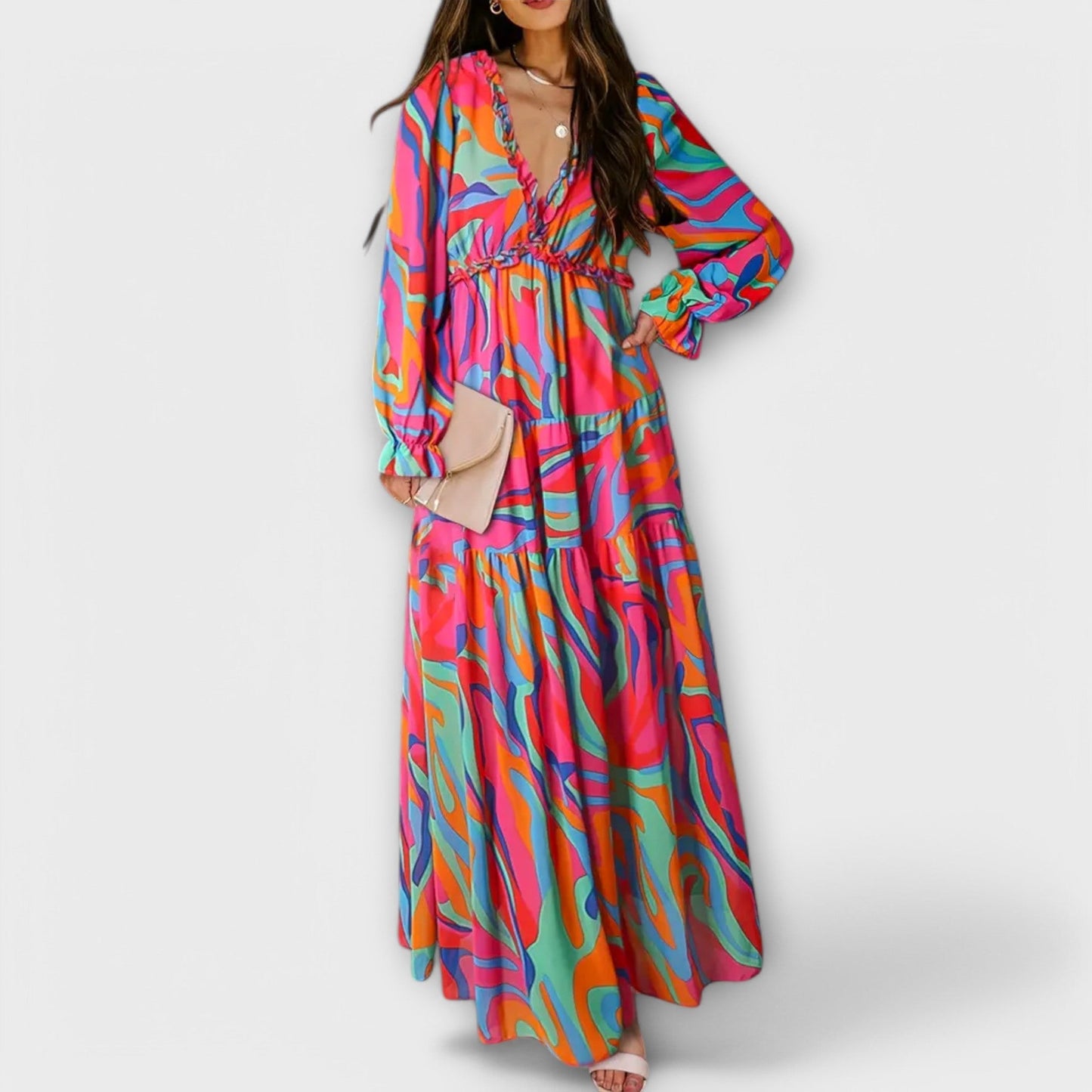Juno - Vestido Maxi Floral Elegante
