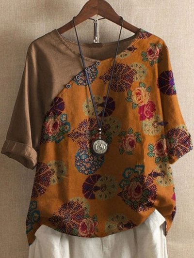 Miracle - Camisa con patrón floral - Vibrante y elegante