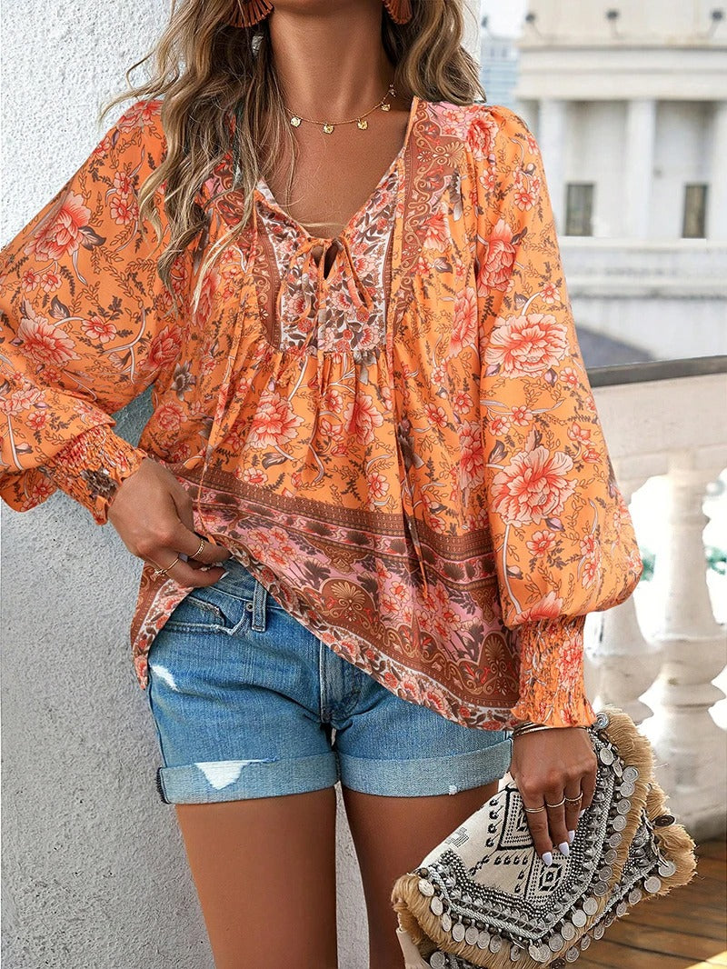 Stéphanie | Blusa Floral Boho