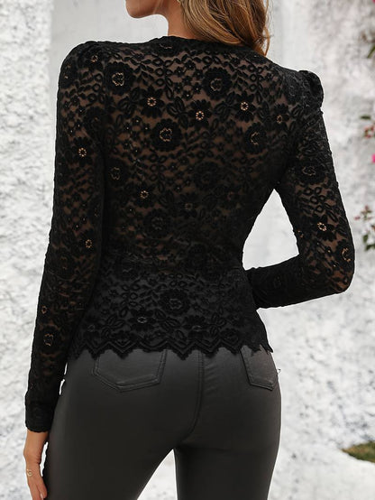 Stella | Blusa de Encaje de Manga Larga para Mujeres