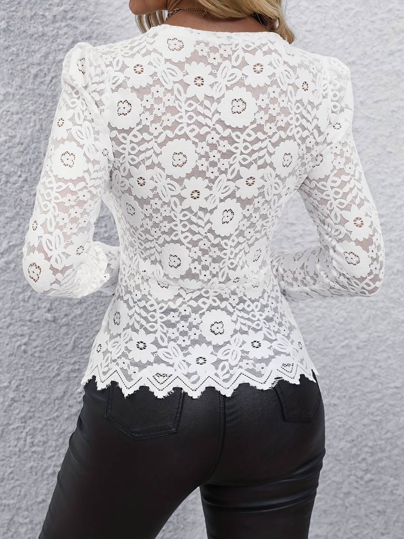 Stella | Blusa de Encaje de Manga Larga para Mujeres