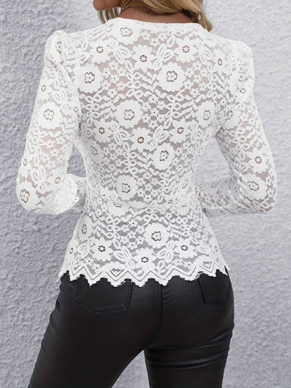 Stella | Blusa de Encaje de Manga Larga para Mujeres