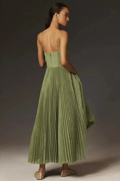 Vestido midi plisado de tul Isabella