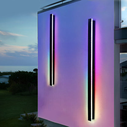 Lámpara de Pared Exterior Moderna Negra Aplique LED