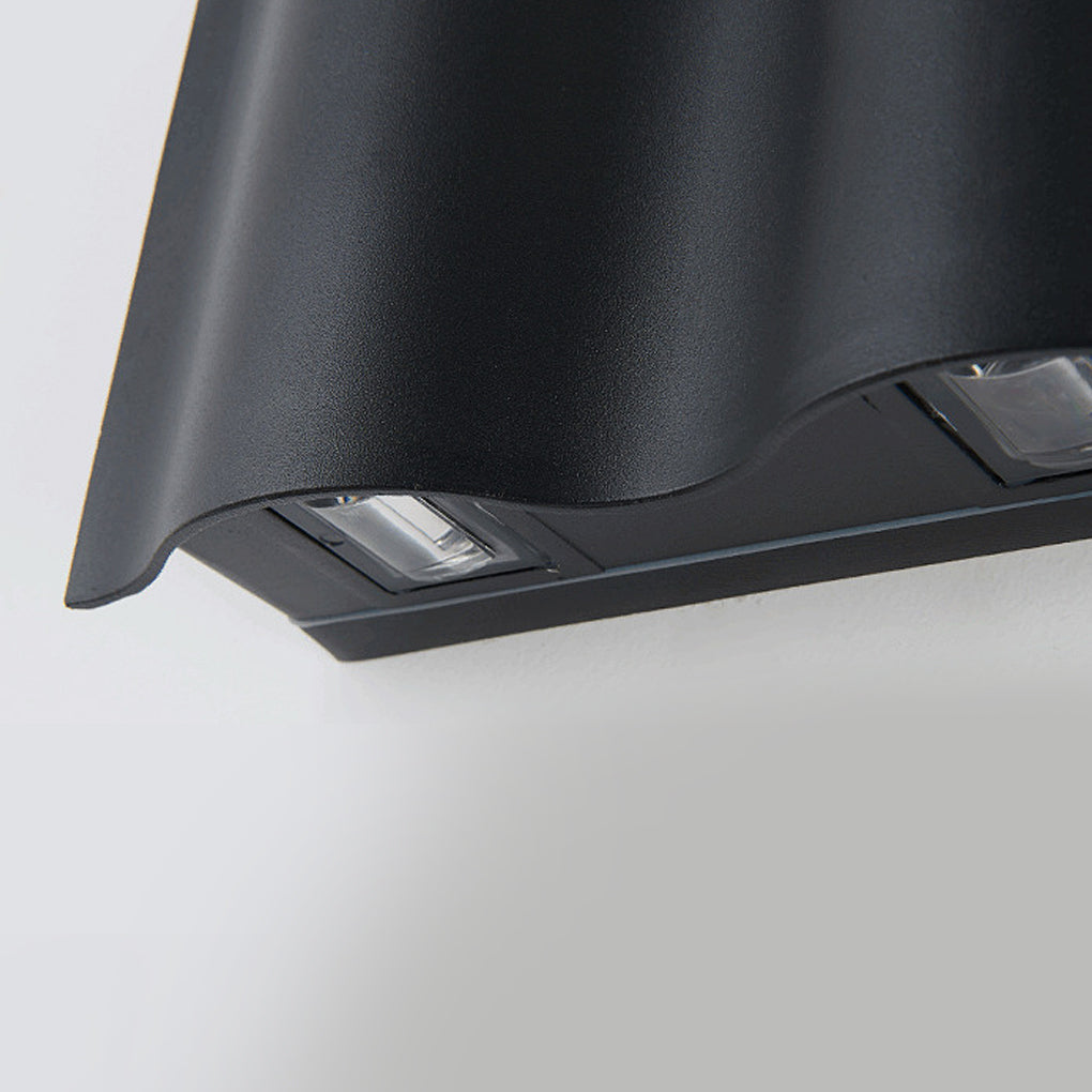 Lámpara de pared LED exterior moderna aplique negro