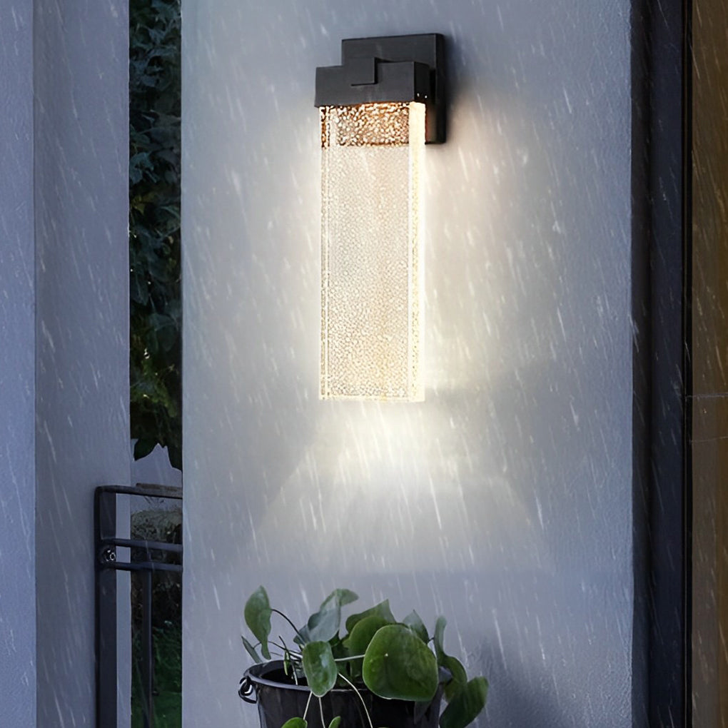 Lámpara de Pared Exterior Moderna con Cristal Impermeable Applique