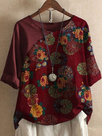 Miracle - Camisa con patrón floral - Vibrante y elegante