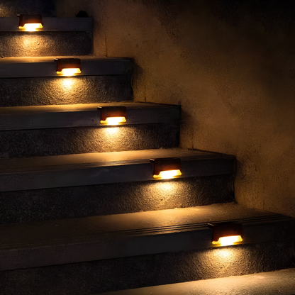 Luz LED solar para escalones exterior impermeable