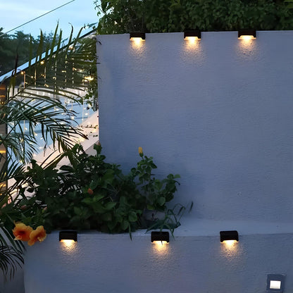Luz LED solar para escalones exterior impermeable