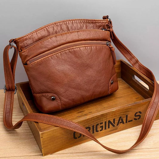 Leather Shoulder Bag - Idelle