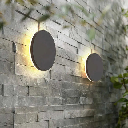 Lámpara de pared moderna negra exterior LED