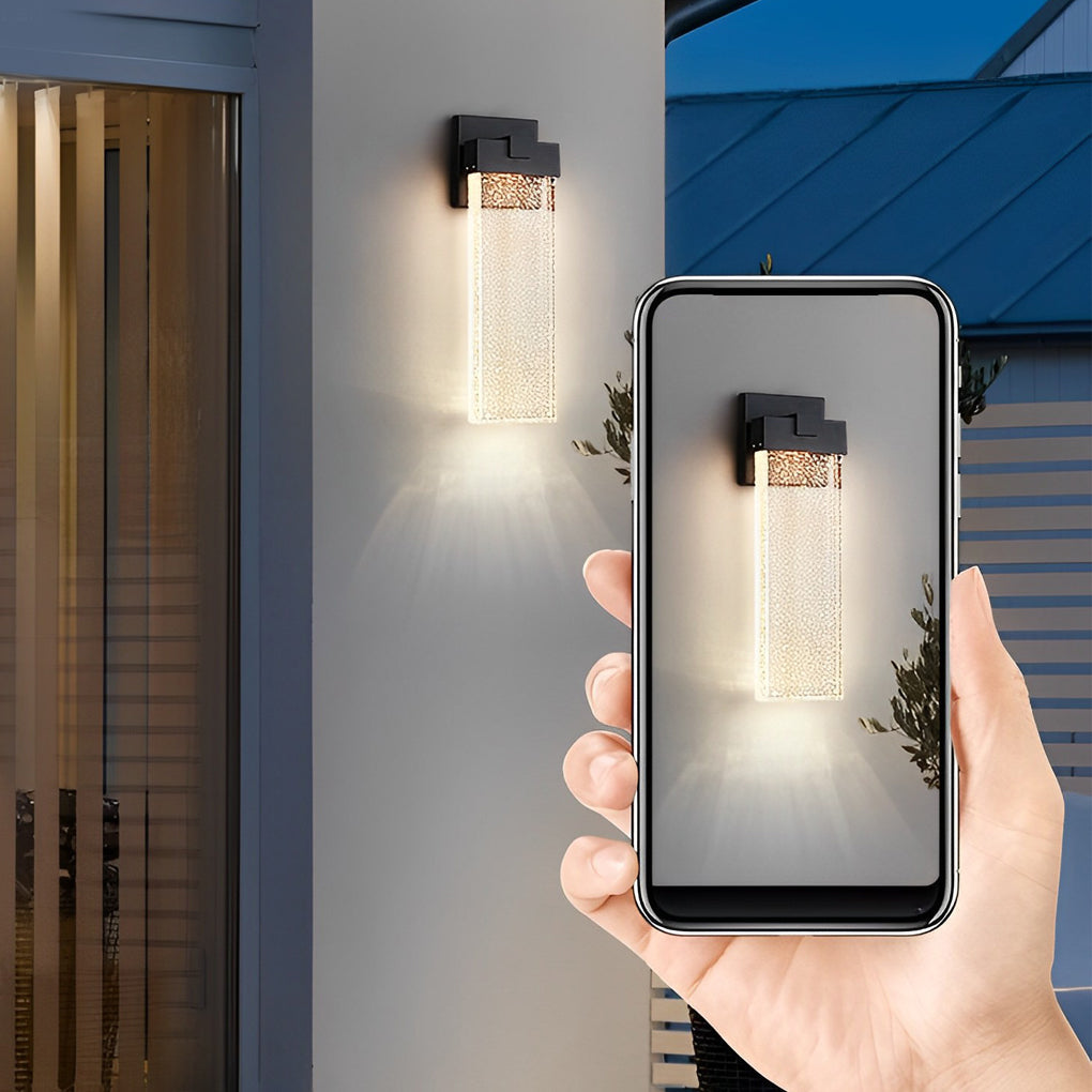 Lámpara de Pared Exterior Moderna con Cristal Impermeable Applique