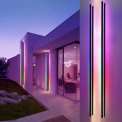 Lámpara de Pared Exterior Moderna Negra Aplique LED