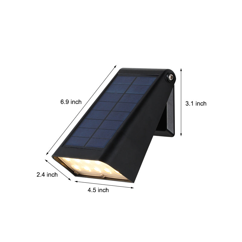 Luz solar de pared para exteriores con ángulo ajustable