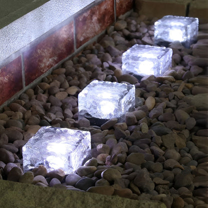 Garden Solar Glass Brick Path Lights