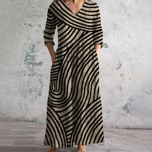Eve - Vestido Vintage a Rayas