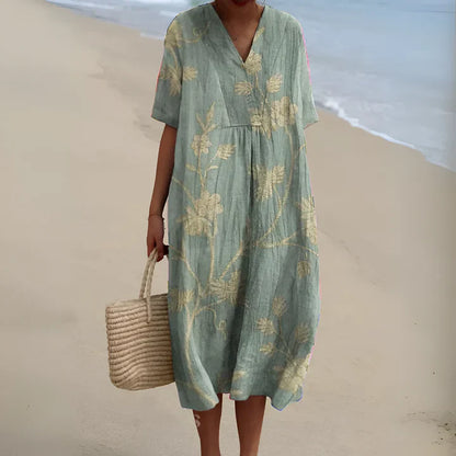 Saskia - Vestido Estampado Brisa Chic de Verano
