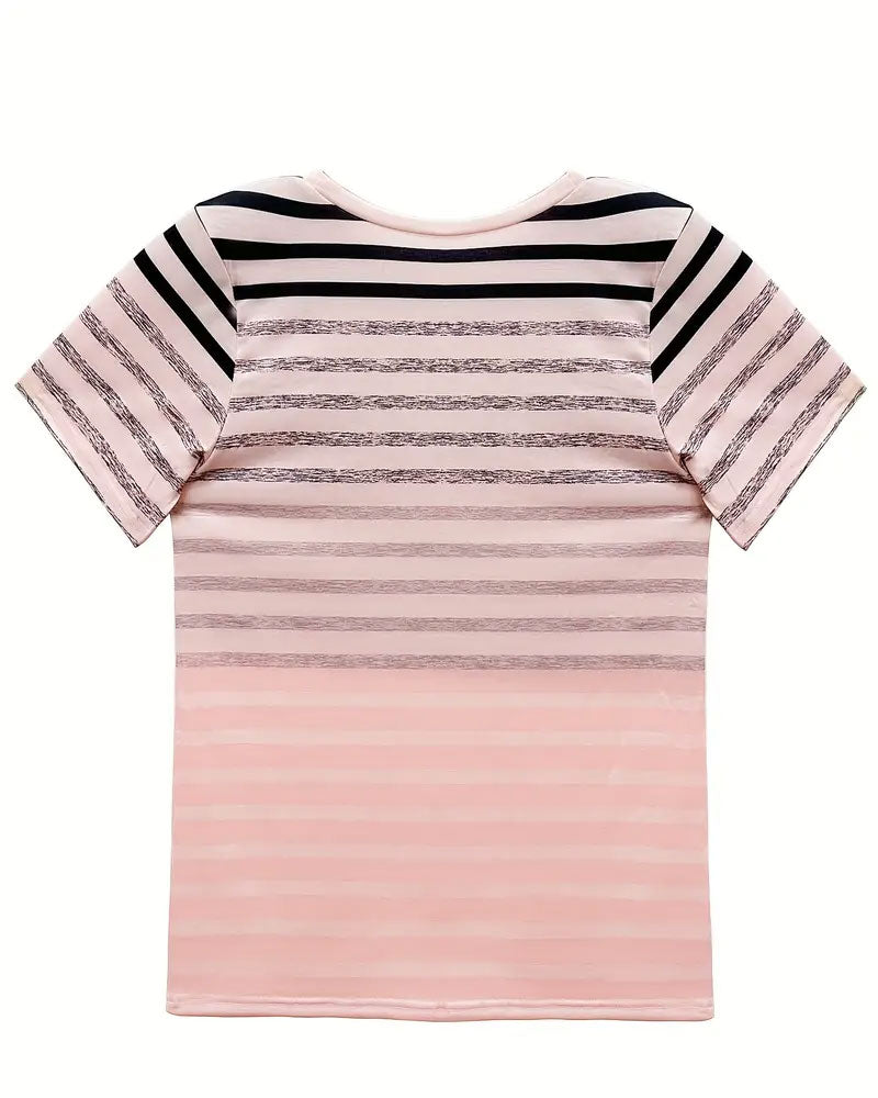 Kylie | Camiseta de cuello redondo a rayas