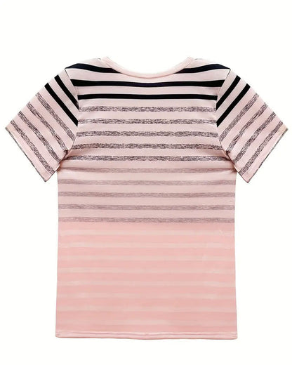 Kylie | Camiseta de cuello redondo a rayas