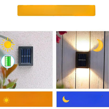 Luz solar de pared para exteriores para cercas de jardín