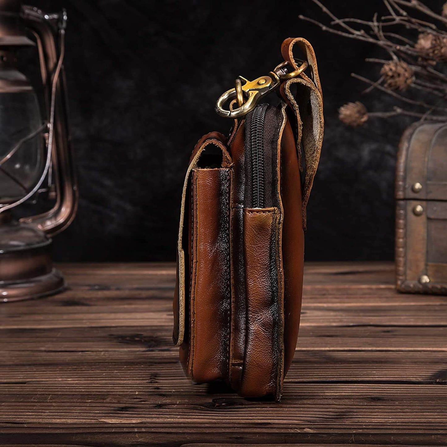 Robert - Bolso cruzado de cuero vegano vintage