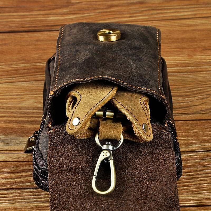 Robert - Bolso cruzado de cuero vegano vintage