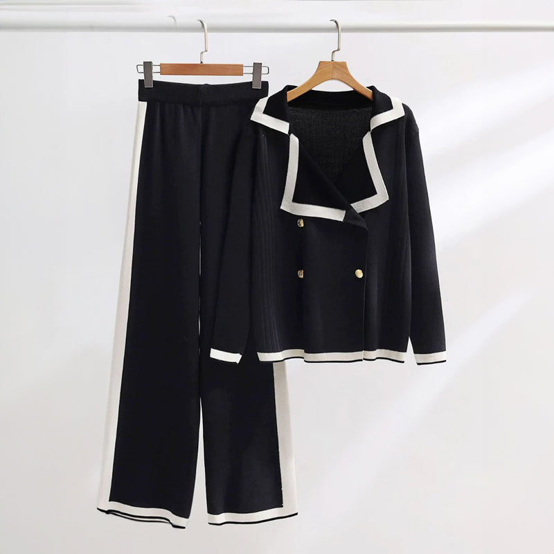 Zulaykha - Set maglione e pantaloni lavorati a maglia