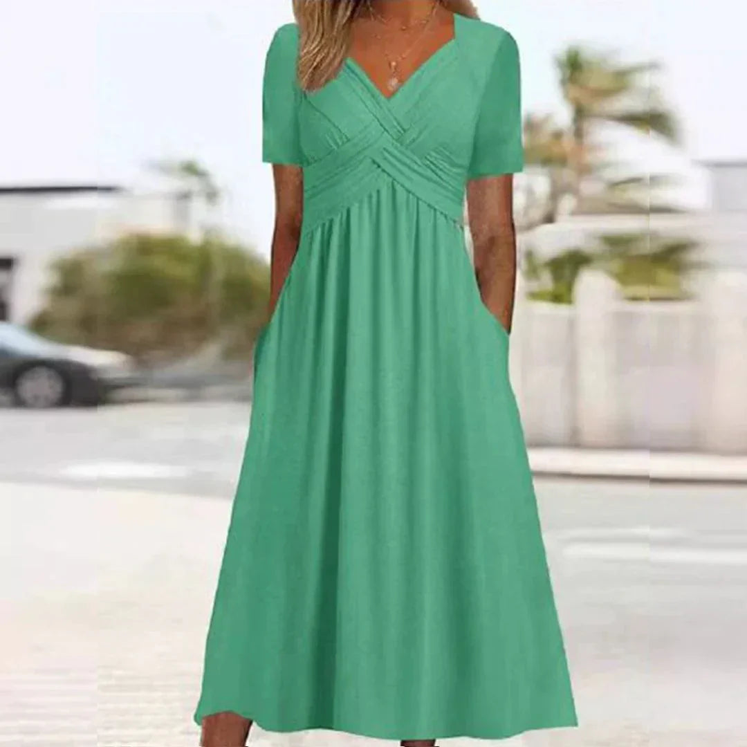Frances - Vestido de Elegancia Sofisticada y Halagadora