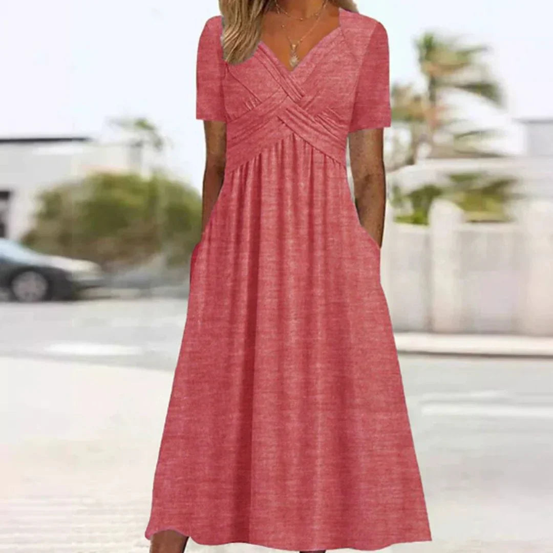 Frances - Vestido de Elegancia Sofisticada y Halagadora