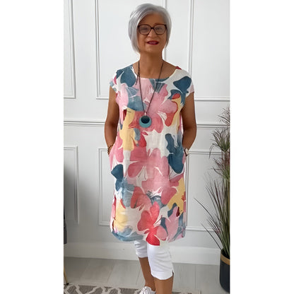 Evelyn - Vestido casual con bolsillos y manga corta