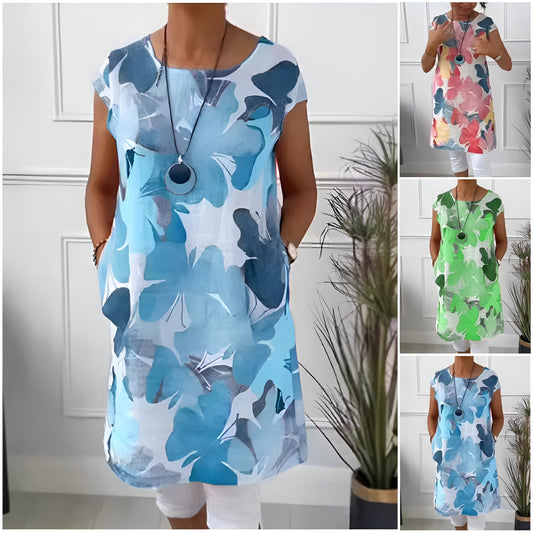 Evelyn - Vestido casual con bolsillos y manga corta