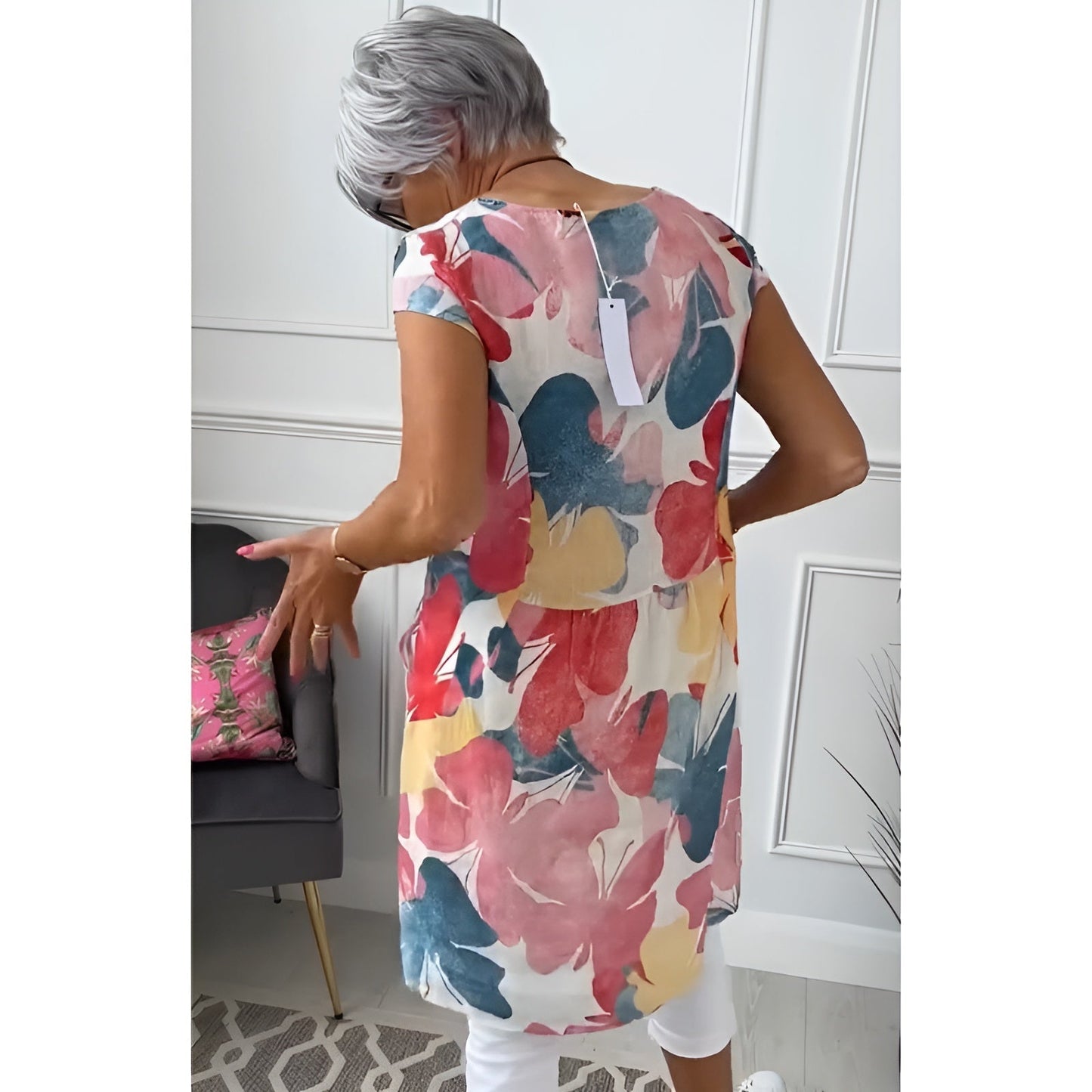 Evelyn - Vestido casual con bolsillos y manga corta