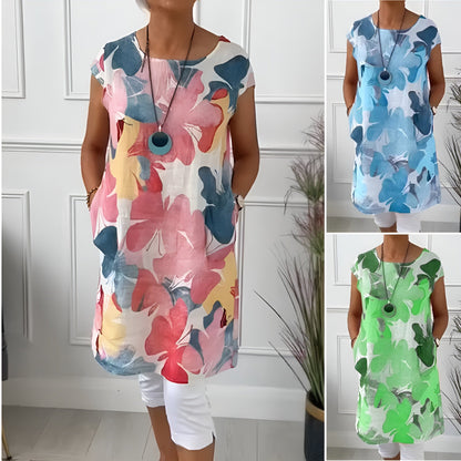 Evelyn - Vestido casual con bolsillos y manga corta