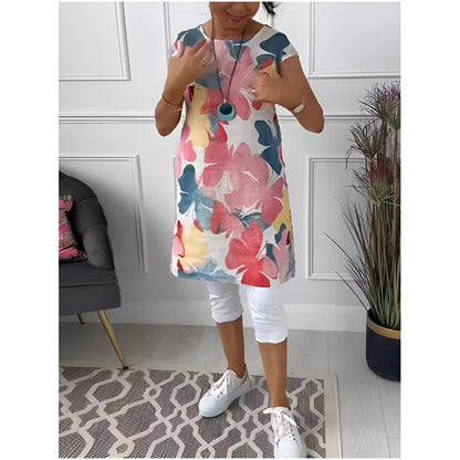 Evelyn - Vestido casual con bolsillos y manga corta